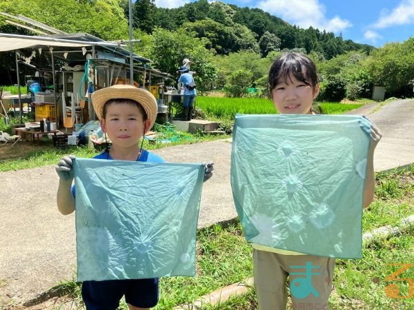 2025年7月21日_夏の里山で藍の生葉染め体験