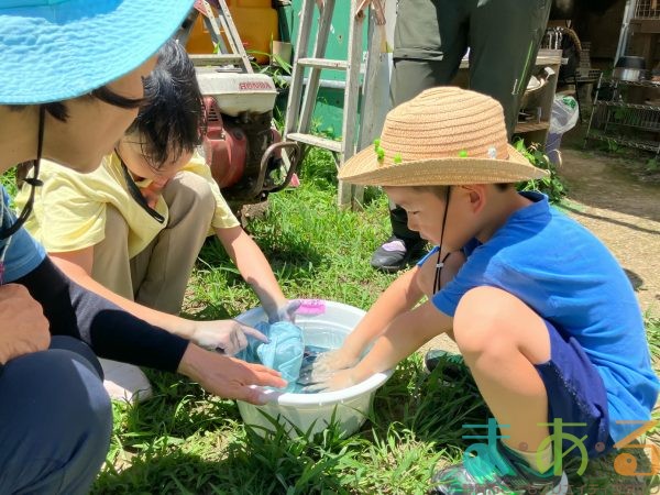 2025年7月21日_夏の里山で藍の生葉染め体験