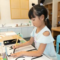 2025年8月17日_書道にチャレンジ！_