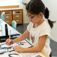 2025年8月17日_書道にチャレンジ！_