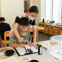 2025年8月17日_書道にチャレンジ！_