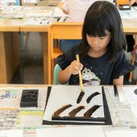 2025年8月17日_書道にチャレンジ！_