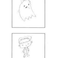 ハロウィンプラバン下絵