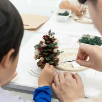 2025年12月13日_松ぼっくりのツリー作り