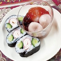 2026年4月2日_お花の巻きずしとぜんざいを作って食べよう